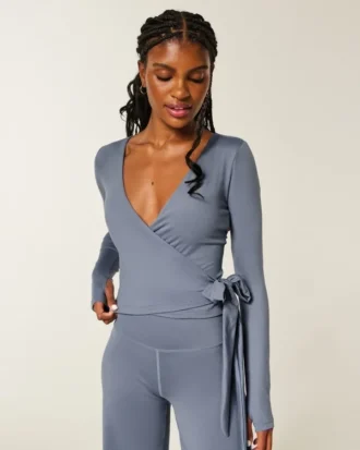 Gilly Hicks Active Recharge långärmad wrap-top Gilly Hicks Active Recharge långärmad wrap-top