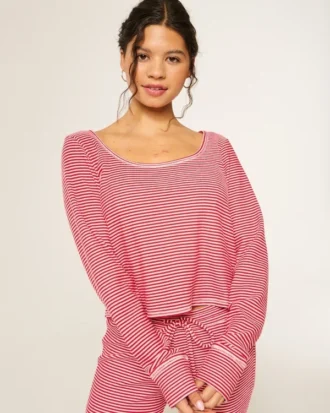 Gilly Hicks Always Cozy Waffle långärmad topp med rund halsringning