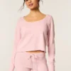 Gilly Hicks Always Cozy Waffle långärmad topp med rund halsringning