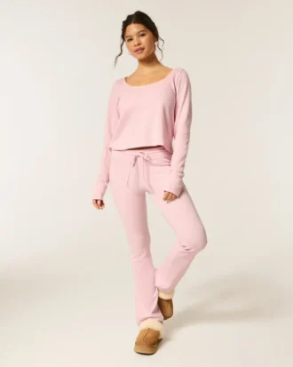 Gilly Hicks Always Cozy Waffle långärmad topp med rund halsringning