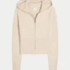 Gilly Hicks kabelstickad hoodie med dragkedja Gilly Hicks kabelstickad hoodie med dragkedja