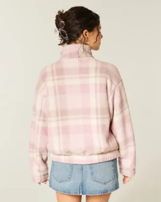 Gilly Hicks Sherpa-tröja med dragkedja