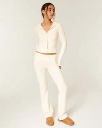 Gilly Hicks Tröja-stickad vikbar bootcut-byxa