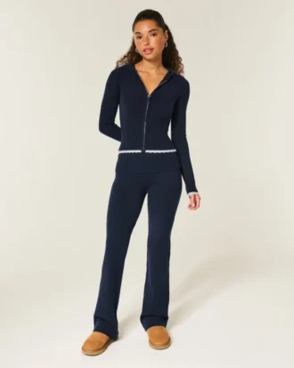 Gilly Hicks Tröja-stickad vikbar bootcut-byxa