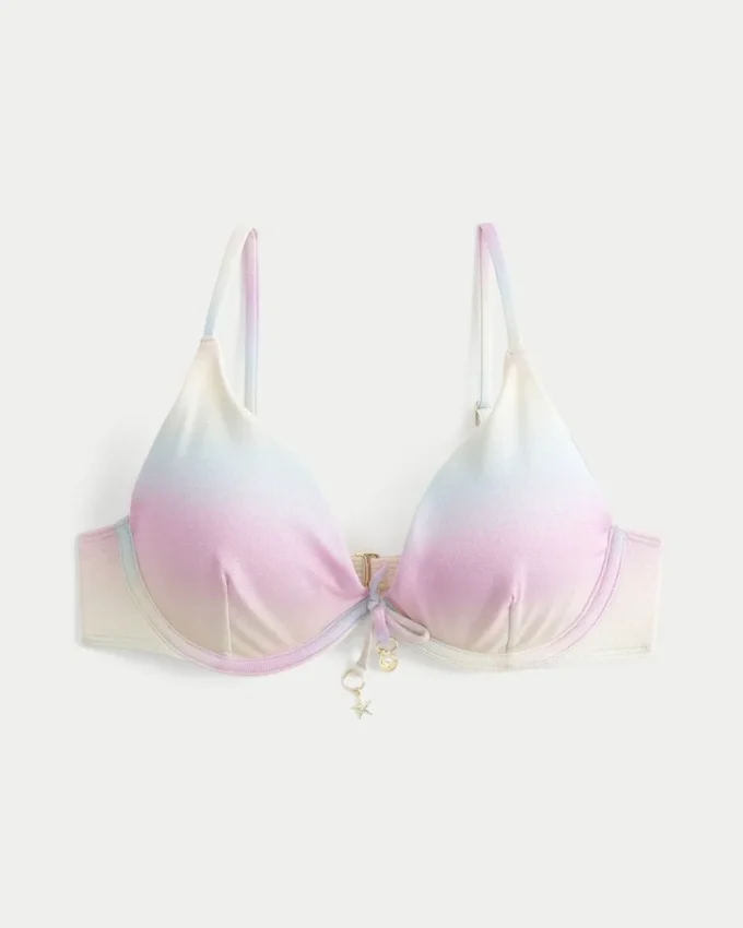 Glittrande bikinitopp med bygel