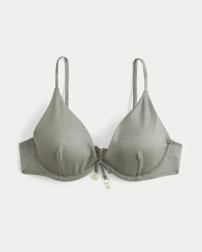 Glittrande bikinitopp med bygel