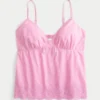 Glittrande broderad babydoll-top Glittrande broderad babydoll-top