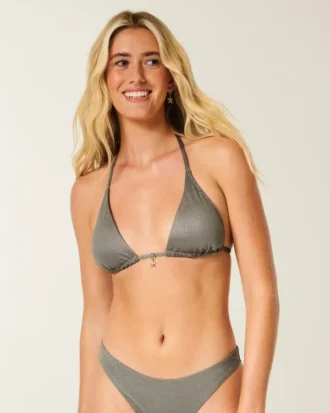 Glittrande multi-way triangelbikinitopp