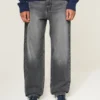 Grå baggy jeans med hjärtmotiv Grå baggy jeans med hjärtmotiv