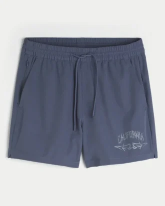 Grafiska aktiva shorts i midilängd