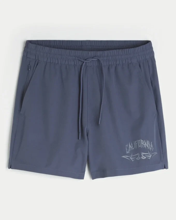 Grafiska aktiva shorts i midilängd Grafiska aktiva shorts i midilängd