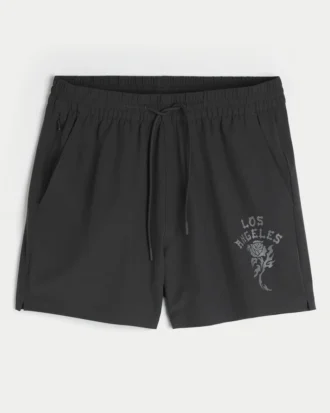 Grafiska aktiva shorts i midilängd