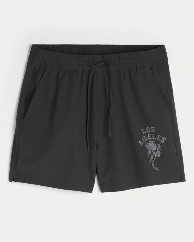 Grafiska aktiva shorts i midilängd