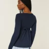 Henley Babydoll-top med enkel knytning bak
