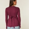 Henley Babydoll-top med enkel knytning bak
