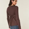Henley Babydoll-top med enkel knytning bak