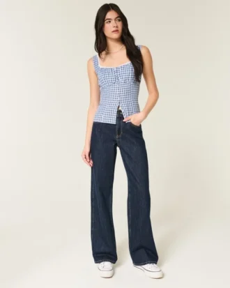 Högmidjade baggy jeans