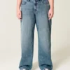 Högmidjade baggy jeans