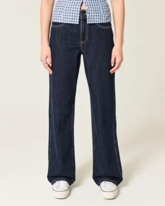 Högmidjade baggy jeans