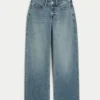 Högmidjade baggy jeans