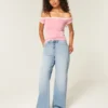 Högmidjade baggy jeans i medium tvätt Högmidjade baggy jeans i medium tvätt