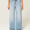 Högmidjade baggy jeans i medium tvätt Högmidjade baggy jeans i medium tvätt