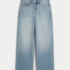 Högmidjade baggy jeans i medium tvätt Högmidjade baggy jeans i medium tvätt