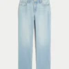 Högmidjade, ljusblå raka jeans Högmidjade, ljusblå raka jeans