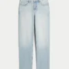 Högmidjade, ljusblå raka jeans Högmidjade, ljusblå raka jeans