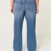 Högmidjade mörkblå dad jeans Högmidjade mörkblå dad jeans
