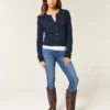 Högmidjade, mörktvättade superskinny jeans