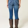 Högmidjade, mörktvättade superskinny jeans
