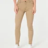 Högmidjade super skinny-byxor i khaki