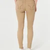 Högmidjade super skinny-byxor i khaki