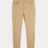 Högmidjade super skinny jeans i khaki