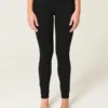 Högmidjade svarta jeansleggings Högmidjade svarta jeansleggings