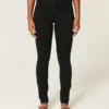 Högmidjade svarta jeansleggings Högmidjade svarta jeansleggings