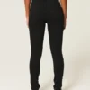 Högmidjade svarta jeansleggings Högmidjade svarta jeansleggings