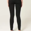 Högmidjade svarta jeansleggings Högmidjade svarta jeansleggings