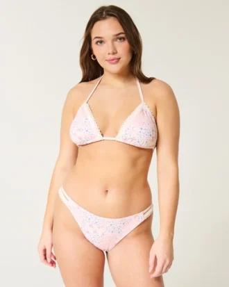 Häkelstil, högt skuren, fräck bikinitrosa