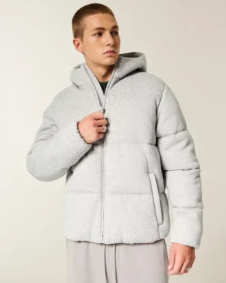Hollister Feel Good Fleece Puffer Jacket