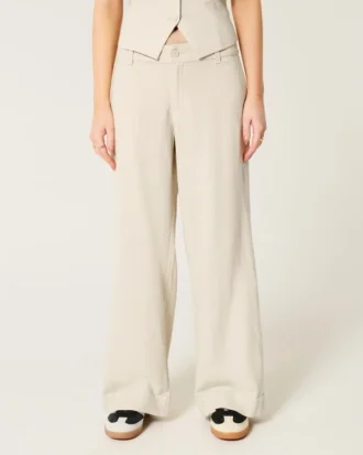 Hollister Livvy Lågmidjade byxor med vida ben