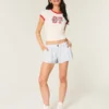 Hollister Livvy Lågmidjade shorts i linneblandning
