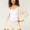 Hollister Livvy Lågmidjade shorts i linneblandning 3″