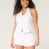Hollister Livvy Lågmidjade shorts i linneblandning 3″