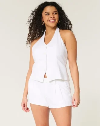 Hollister Livvy Lågmidjade shorts i linneblandning 3″