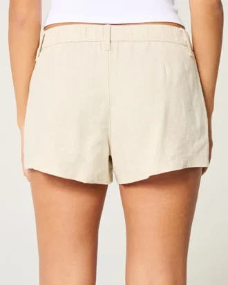 Hollister Livvy Lågmidjade shorts i linneblandning 3″