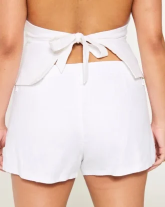 Hollister Livvy Lågmidjade shorts i linneblandning 3″