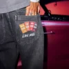 Hollister x Taco Bell Tvättade svarta baggyjeans med broderad grafik Hollister x Taco Bell Tvättade svarta baggyjeans med broderad grafik