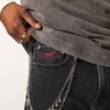 Hollister x Taco Bell Tvättade svarta baggyjeans med broderad grafik Hollister x Taco Bell Tvättade svarta baggyjeans med broderad grafik